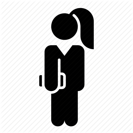 Girl, Student, Woman Icon