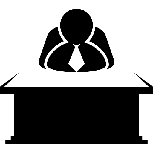 Chief Sitting Behind A Desktop Icons Free Download