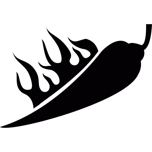 Hot Chili Pepper With Flames Png Icon