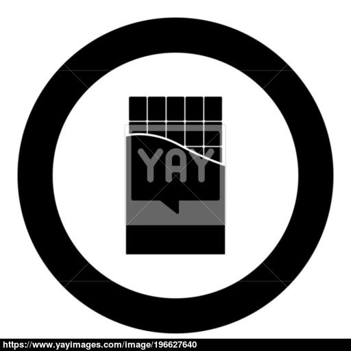 Chocolate Bar Icon Black Color In Circle Vector