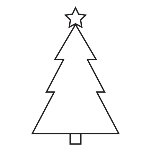 Christmas Tree Stroke Icon