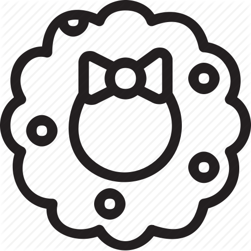 Christmas, Festival, Holiday, Wreath Icon