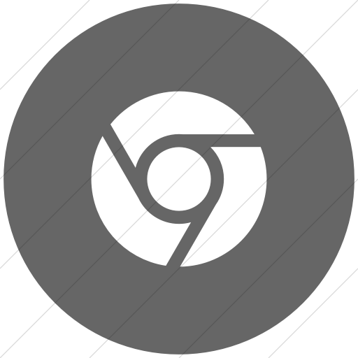 Flat Circle White On Gray Social Media Chrome Icon