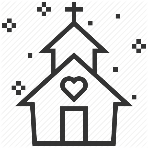 Church, Heart, Love, Wedding Icon