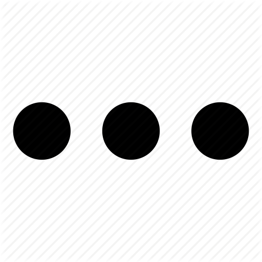 List, Menu, More, Options, Three Circles Icon