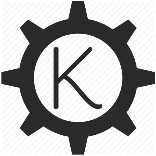 Gear, K, Key, Keyboard, Letter Icon