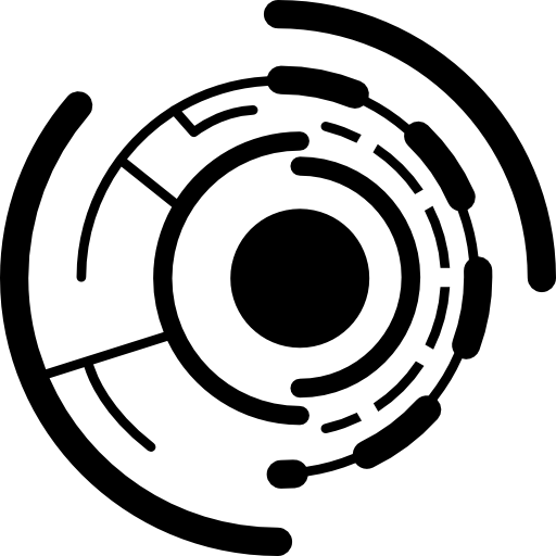 Electronic Circular Printed Circuit Icons Free Download