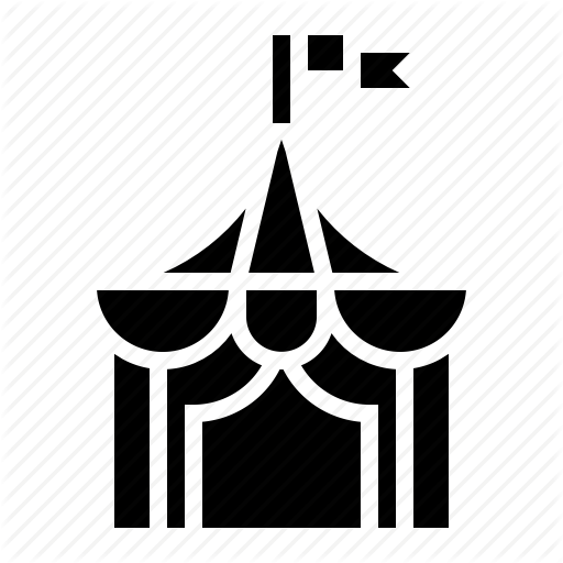 Circus, Flag, Tent Icon