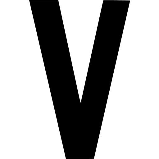 Black Letter V Icon