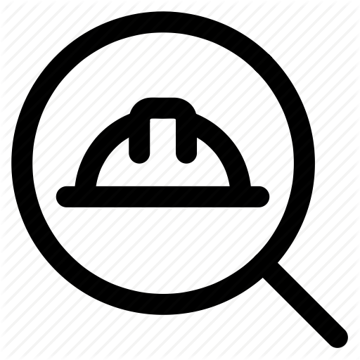 Civil, Engineer, Find, Glass, Hat, Magnifier, Search Icon