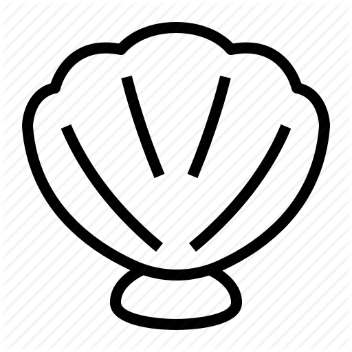 Clam, Drinks, Food, Seafood, Shell Icon