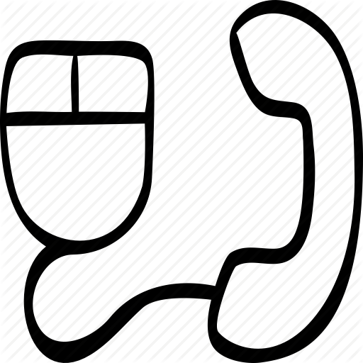 Click To Call, Communication, Mouse, Online, Phone Icon