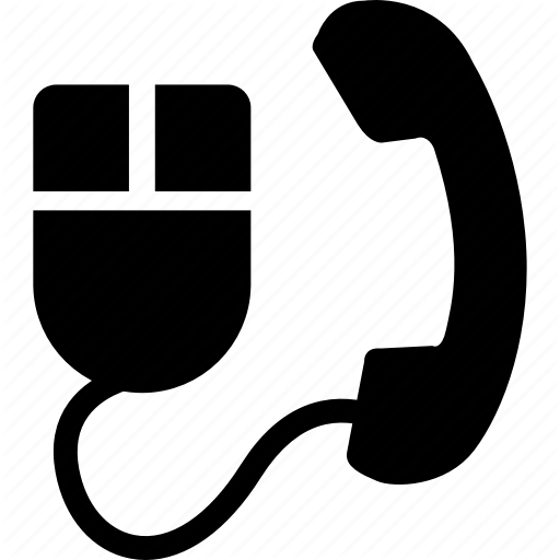 Click To Call, Communication, Mouse, Online Call, Phone, Web Call Icon