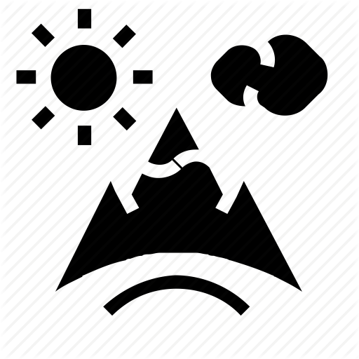 Cliff, Cloud, Mountain, Nature Icon