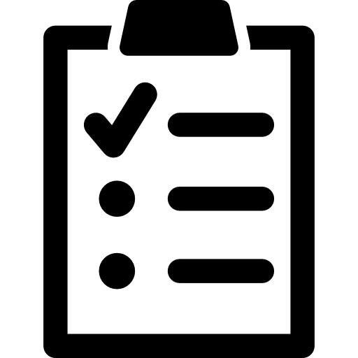 Clipboard With A List Icons Free Download