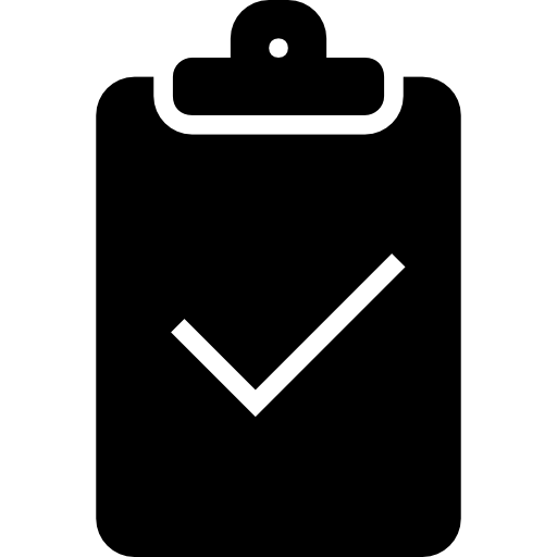 Clipboard Check Black Symbol