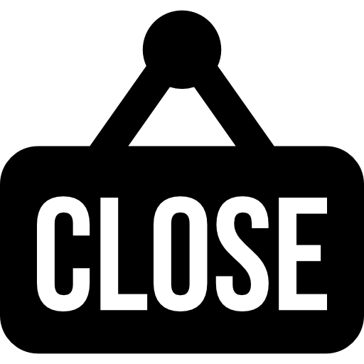 Close Sign For Door Icons Free Download