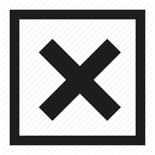 Red Icon Button Close X