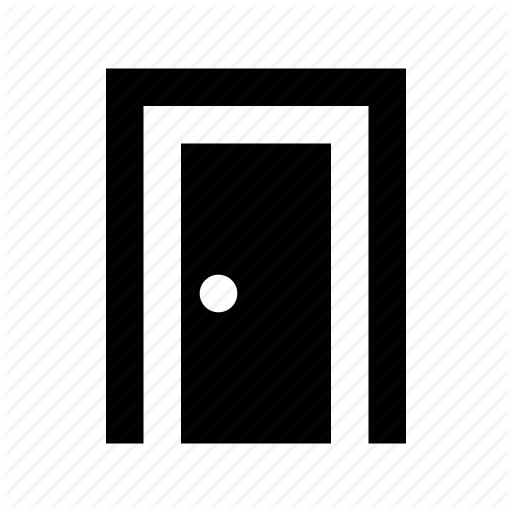 Closed Door, Door, Entrance, Exit, Home Door Icon