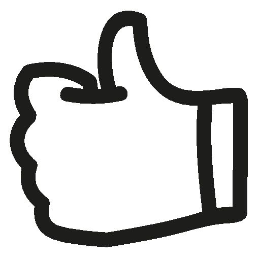 Like Thumb Up Hand Drawn Symbol Outline Free Vector Icons Designed