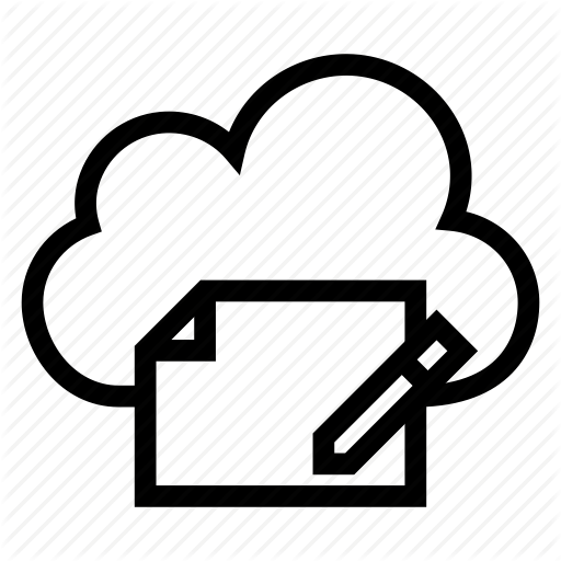 Cloud, Computing, Content, Pencil, Text, Weather, Write Icon