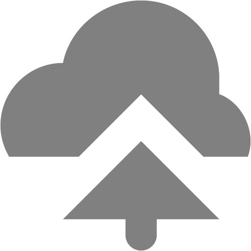 Gray Cloud Upload Icon