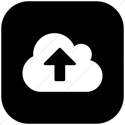 Flat Rounded Square White On Black Bootstrap Font