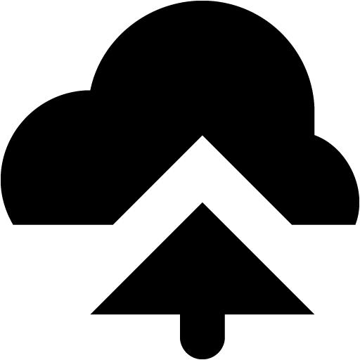 Black Cloud Upload Icon