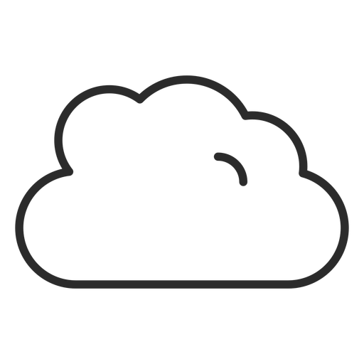 Cloudy Weather Stroke Icon Clouds
