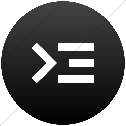 Flat Circle White On Black Gradient Raphael Command