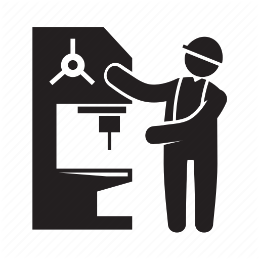 Cnc, Drill, Engineer, Industry, Machinery Icon