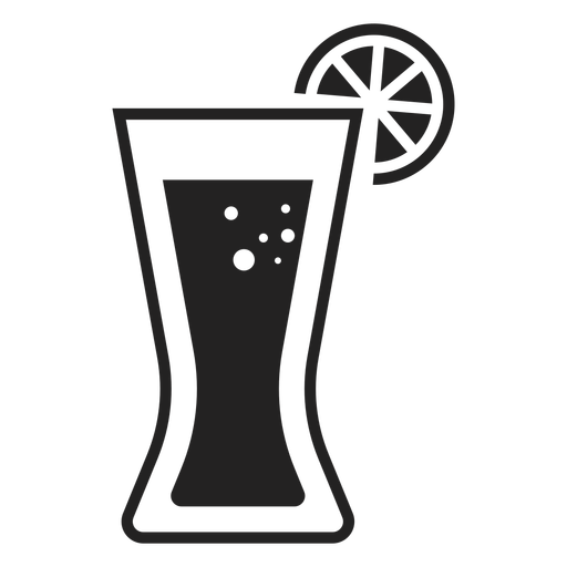 Coke With Lemon Glass Flat Icon