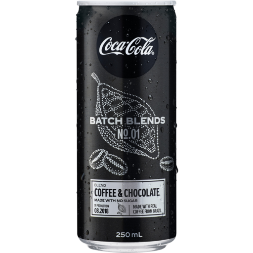 Coca Cola Batch Blends Coffee Chocolate No Sugar Can