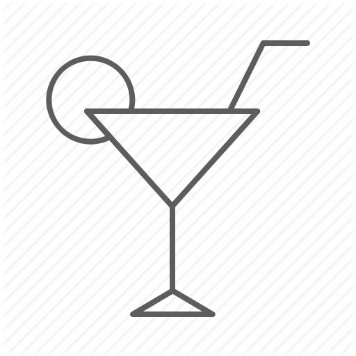 Alcohol, Cocktail, Drink, Glass, Lemon, Party, Stick Icon