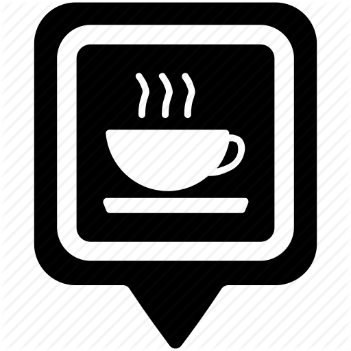 Cafe, Cafeteria, Coffee Bar, Coffee Bar Sign, Coffee Shop Icon
