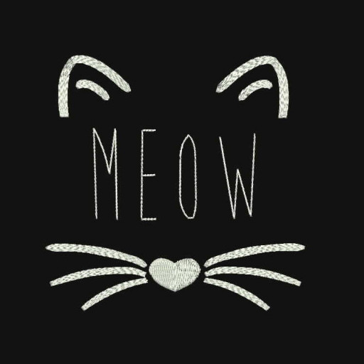 Meow Cat Machine Embroidery Designs