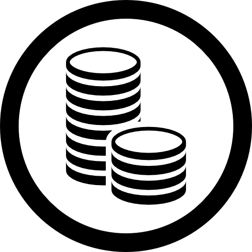 Coins Stacks In A Circle Icons Free Download