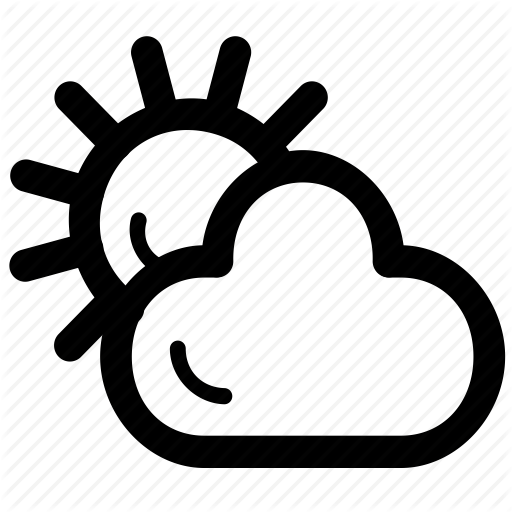 Cloud, Cloudy, Cold, Day, Sun, Winter Icon