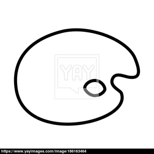 Palette Black Color Icon Vector