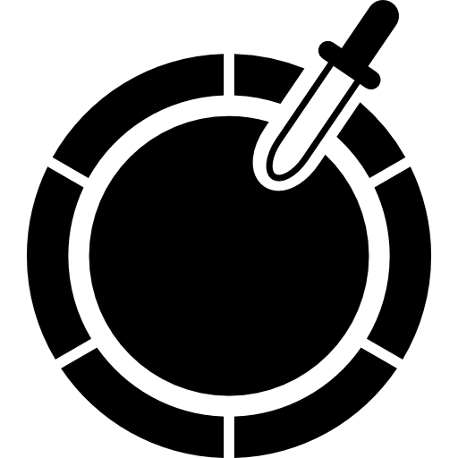 Choosing Color With Dropper On A Colors Wheel Icons Free Download