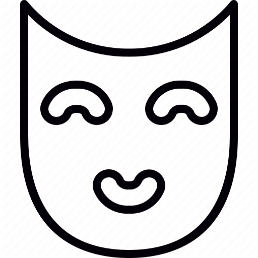 Act, Comedy, Happy, Mask, Movie Icon