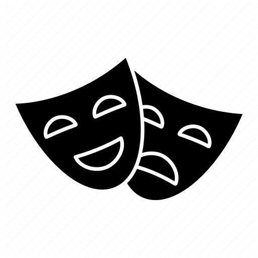 Comedy, Drama, Happy, Mask, Sad, Theater, Tragedy Icon