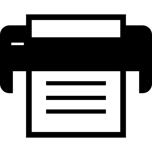 Printer With Document Coming Out Of Machine