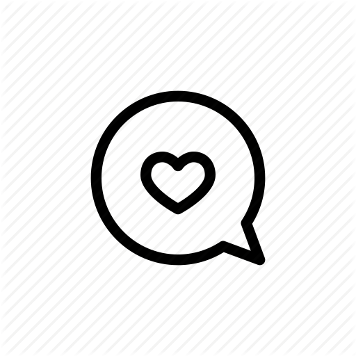 Bubble, Comment, Heart, Love, Message, Speech, Talk Icon