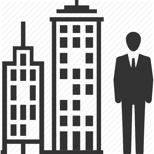 Businessman, Man, Office Building Icon