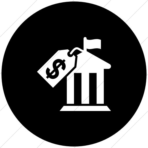 Flat Circle White On Black Iconathon Political Action