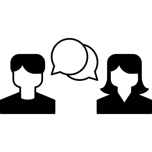 Heterosexual Couple Communication Icons Free Download