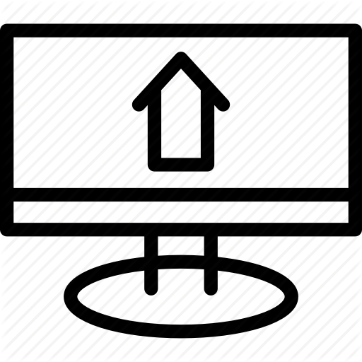 Arrow, Desktop, Download, Monitor, Screen Icon
