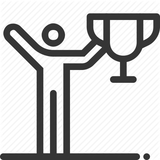 Competition, Cup, Person, Stick Figure, Trophy, Wn