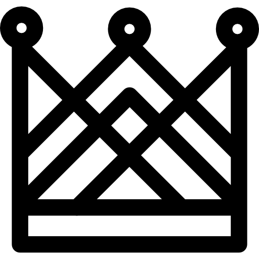 Complex Tall Royal Crown Design Of Crossed Lines Icons Free Download